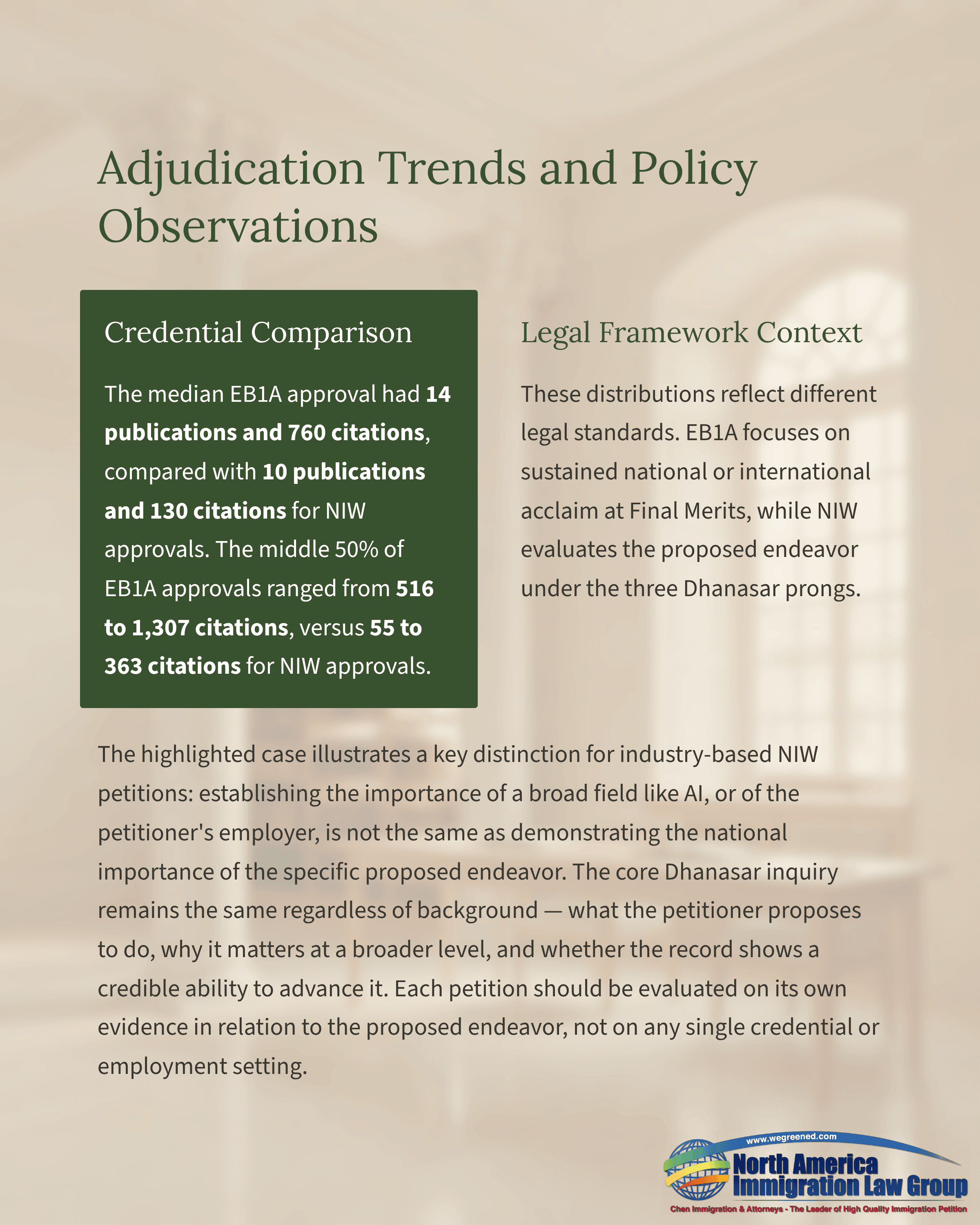 Report on adjudication trends, policy observations, comparing credentials and legal framework context.